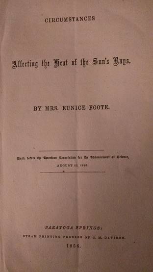 A “Foote-Note” On The Hidden History Of Climate Science: Why You Have ...