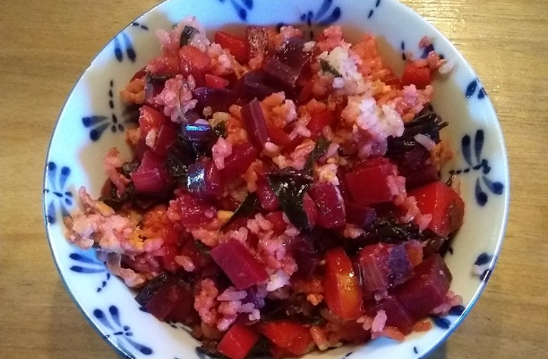 beet fried rice