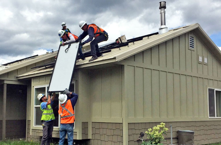 solar panel installation