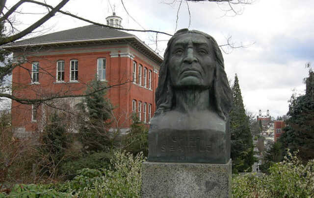 Chief Seattle bust at Seattle University