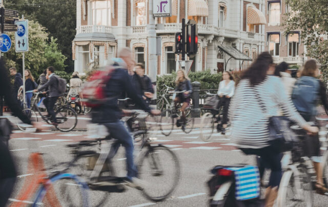 cycling in Amsterdam