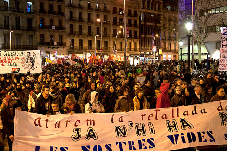 Occupation of space in Barcelona 2011