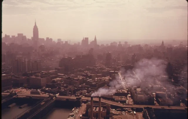 New York City in smog