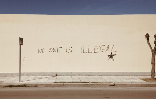 No one is illegal graffiti