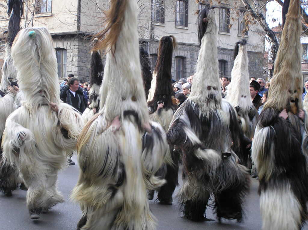 Kukeri dancers in Razlog