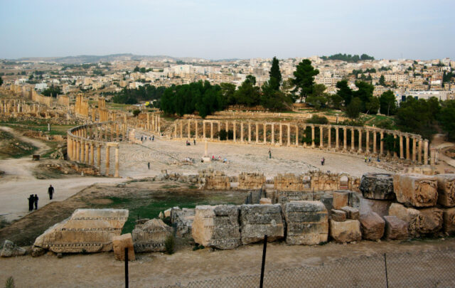 Forum of Gerasa with trader stalls