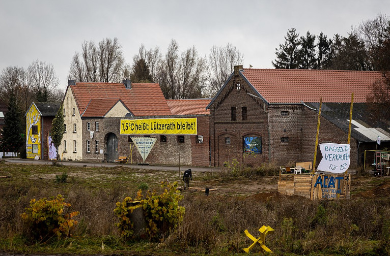 Site of protests again expansion of lignite coal ming in Germany.