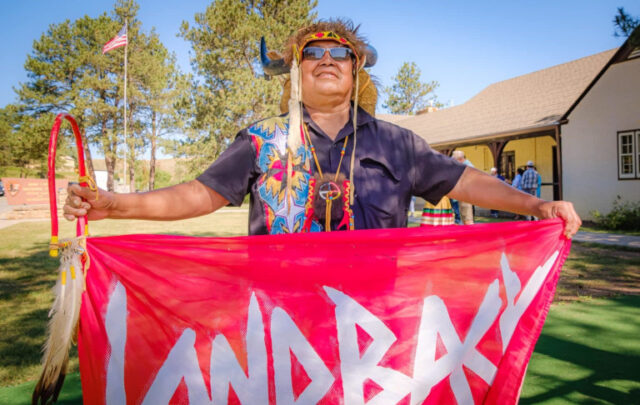 Warren Anthony “Gus” Yellowhair of Tatanka Rez Tourz just after sharing the creation story of the Lakota peoples outside the visitor center at Wind Cave National Park.