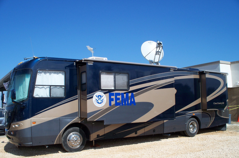 FEMA hurricane support bus