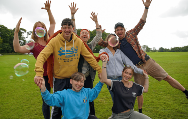 Young people at Lifebeat camp