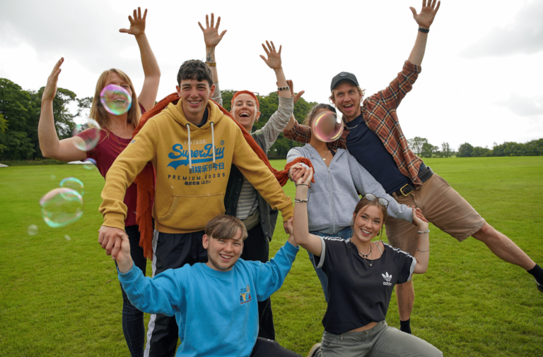 Young people at Lifebeat camp