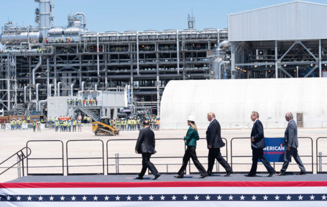 Trump visits an LNG export terminal