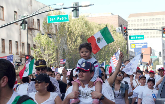 Mexican immigrants march for more rights