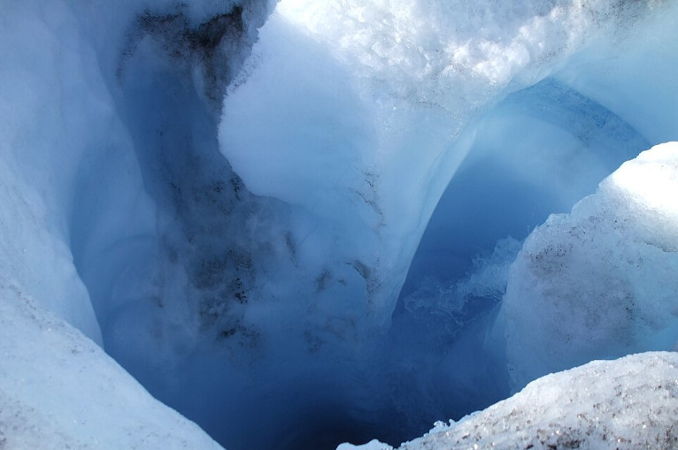 Meltwater from the Greenland glacier