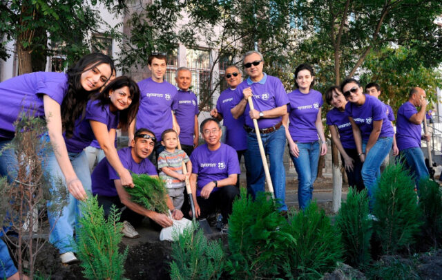 Tree planting in Yerevan