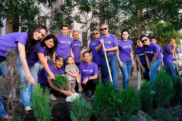 Tree planting in Yerevan