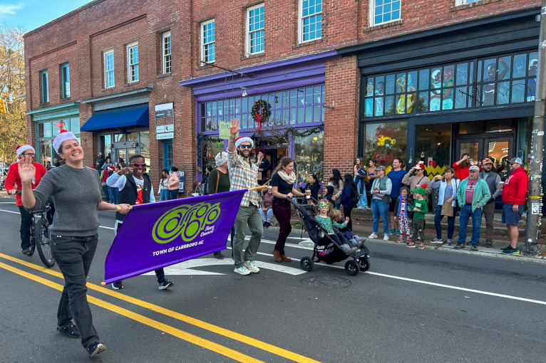 Climate change protest in Carrboro