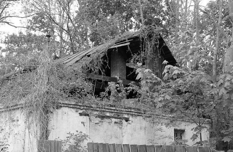 Abandoned house after Chernobyl disaster